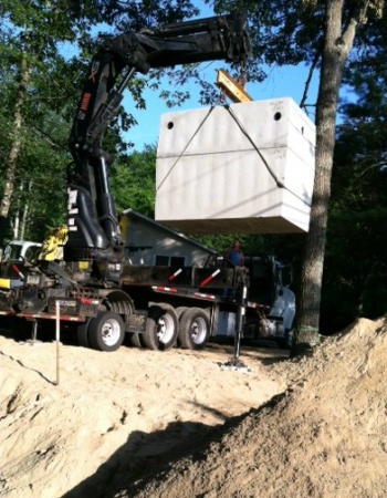 Septic tank lowered put in ground